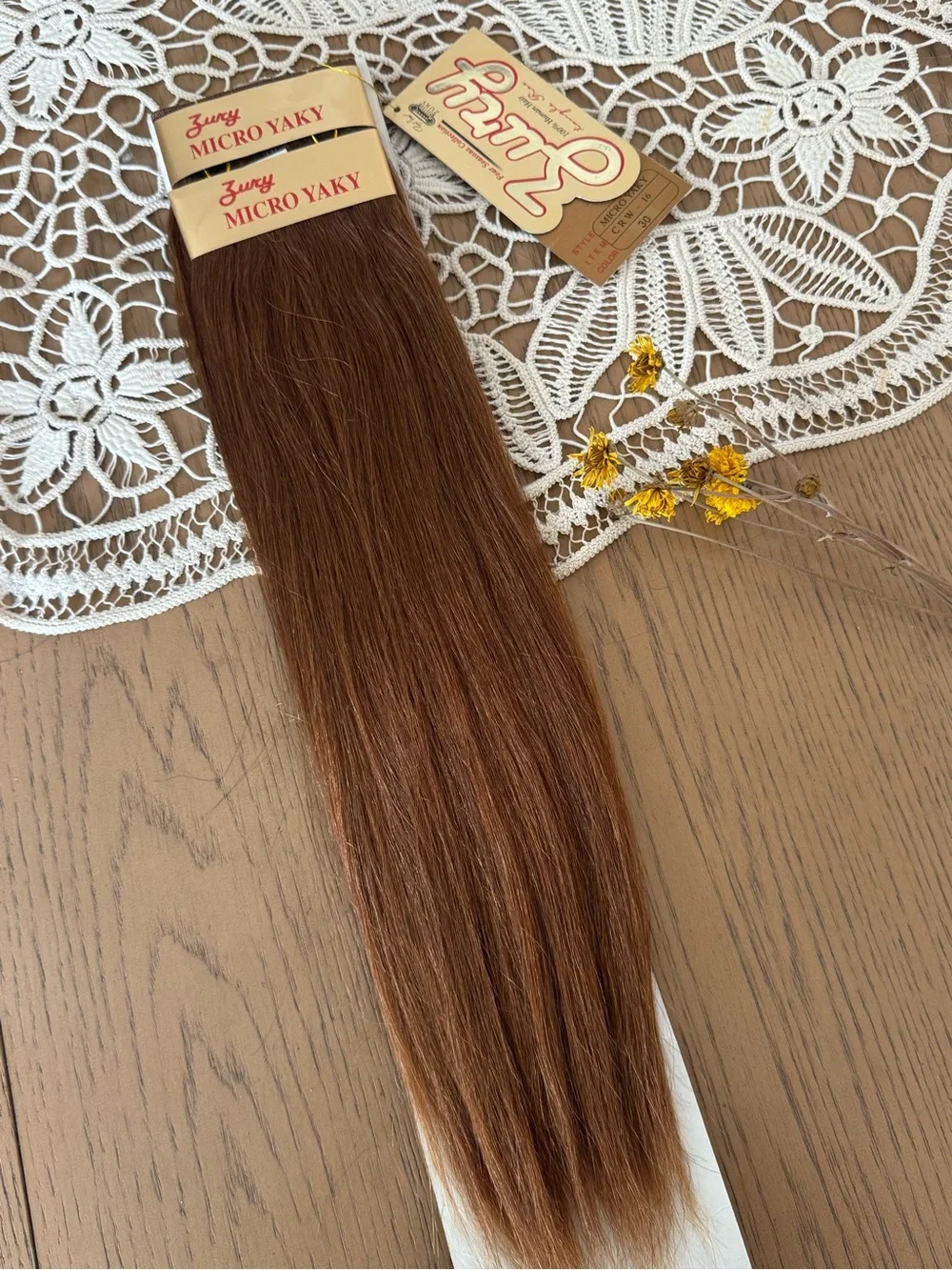 Zury Micro Yaky Weft Hair Extensions 100%‎ Human Hair Color #30 Straight Weave